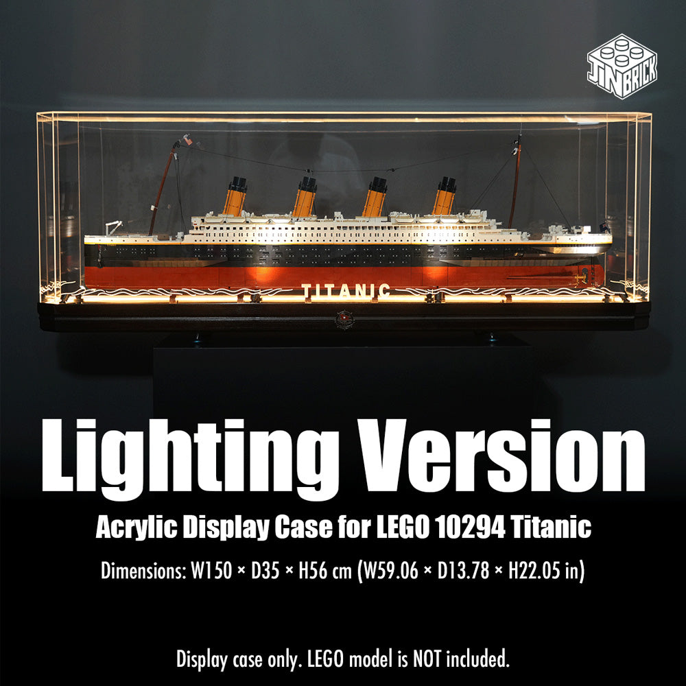 【Premium】LED Display Case for LEGO® 10294 Titanic