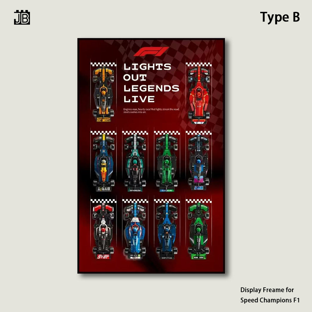 Display Frame For LEGO® Speed Champions F1® Race