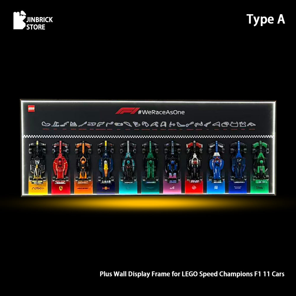 Plus Wall Display Frame For LEGO® Speed Champions F1 11/12 Cars
