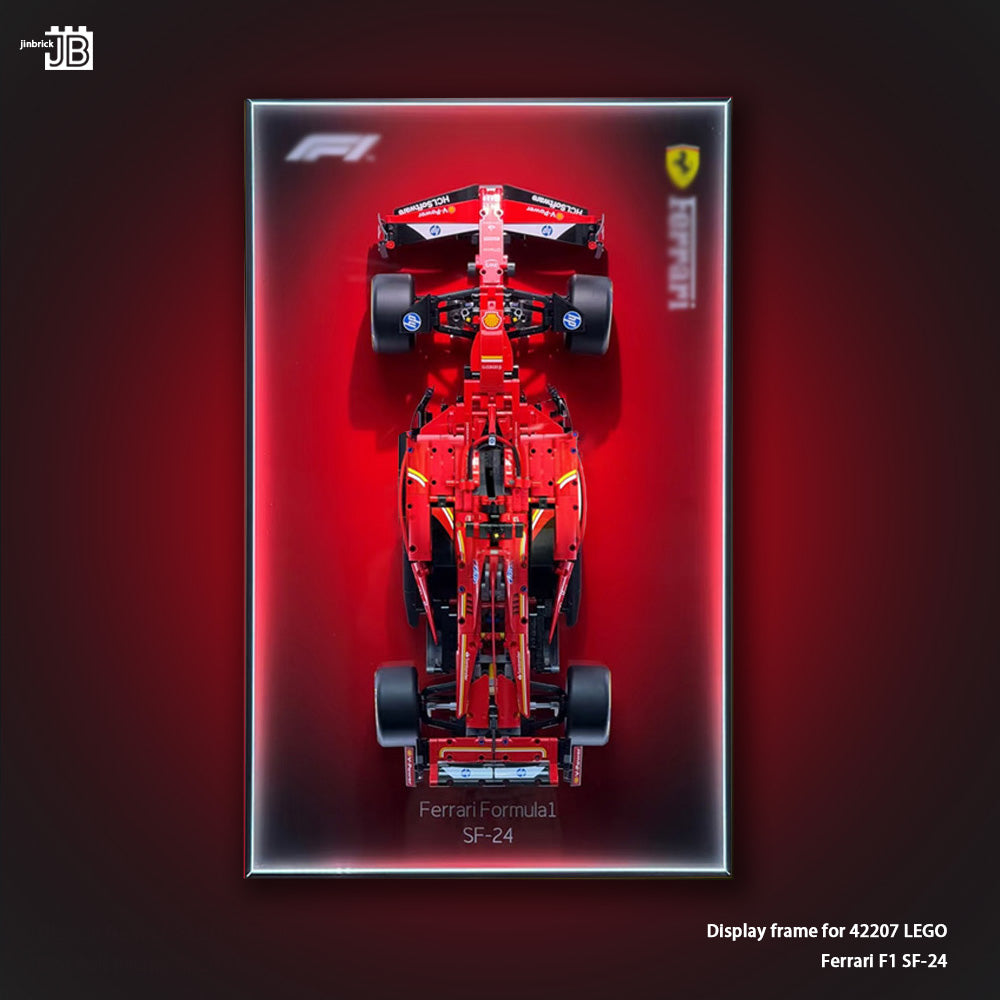 フェラーリF1レースカークリスタルガラス彫刻 Frame for LEGO® 42207 Ferrari F1 SF24