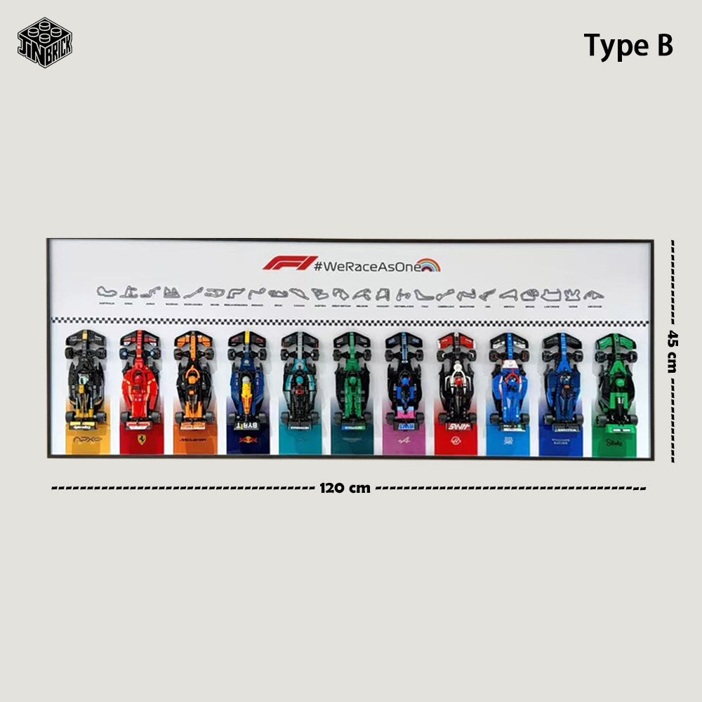 Plus Wall Display Frame For LEGO® Speed Champions F1 11/12 Cars