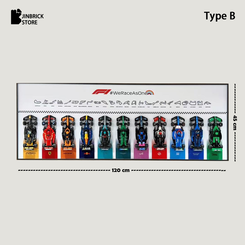 Plus Wall Display Frame For LEGO® Speed Champions F1 11/12 Cars