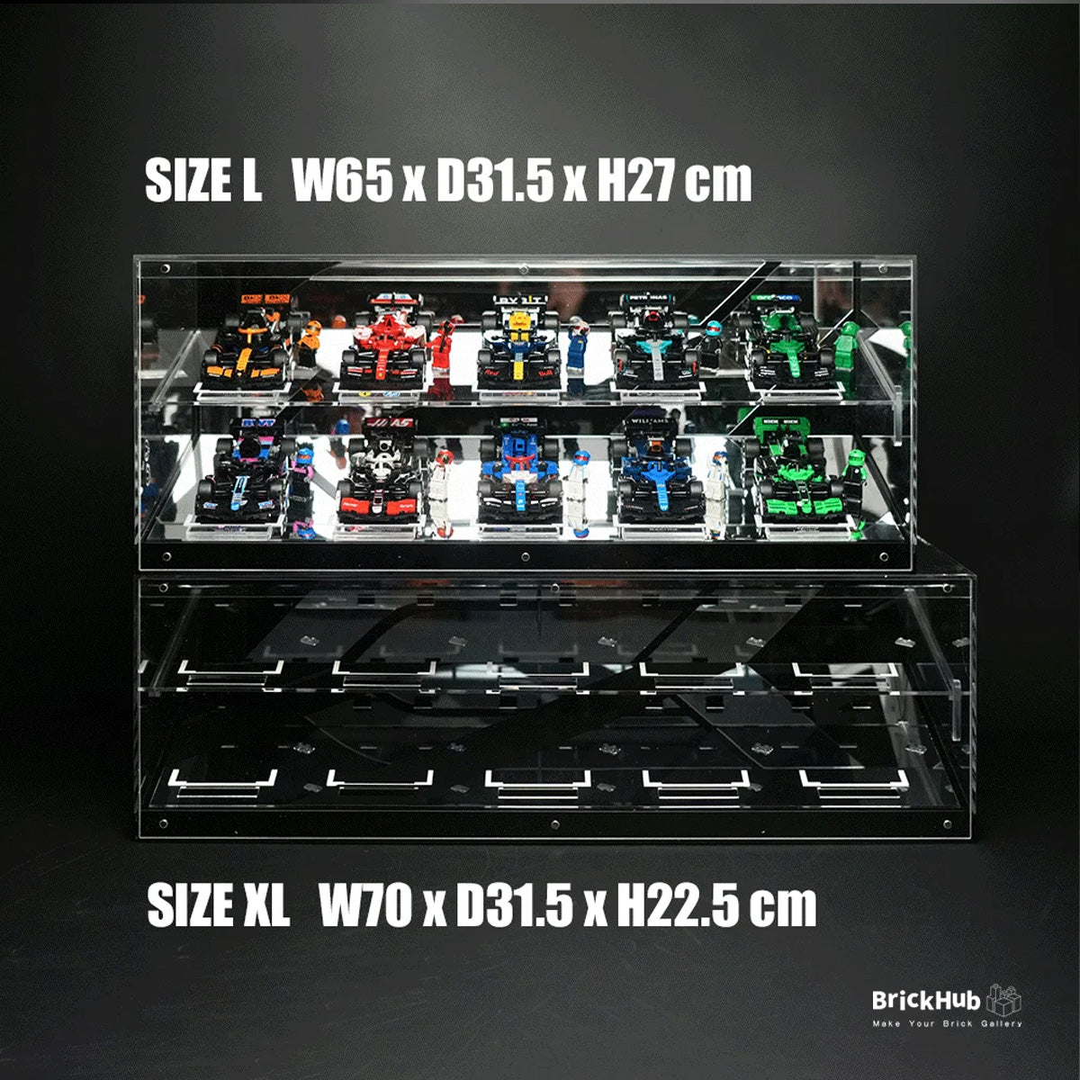 【Premium】Display Acrylic Case For LEGO® Speed Champions F1 cars