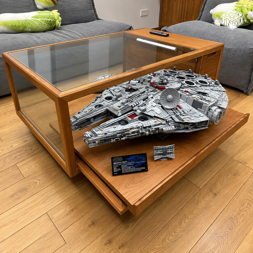 Premium Wooden Display Table for LEGO® 75192 Millennium Falcon