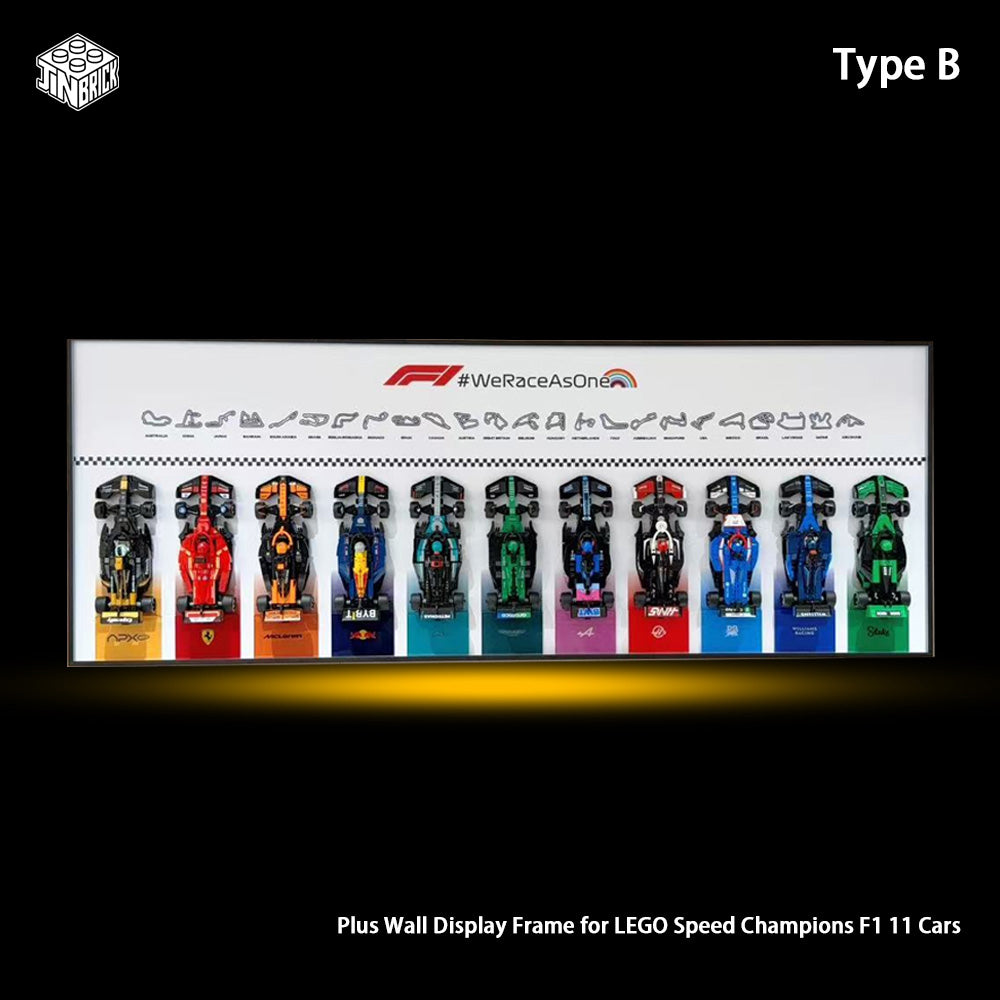 Plus Wall Display Frame For LEGO® Speed Champions F1 11/12 Cars