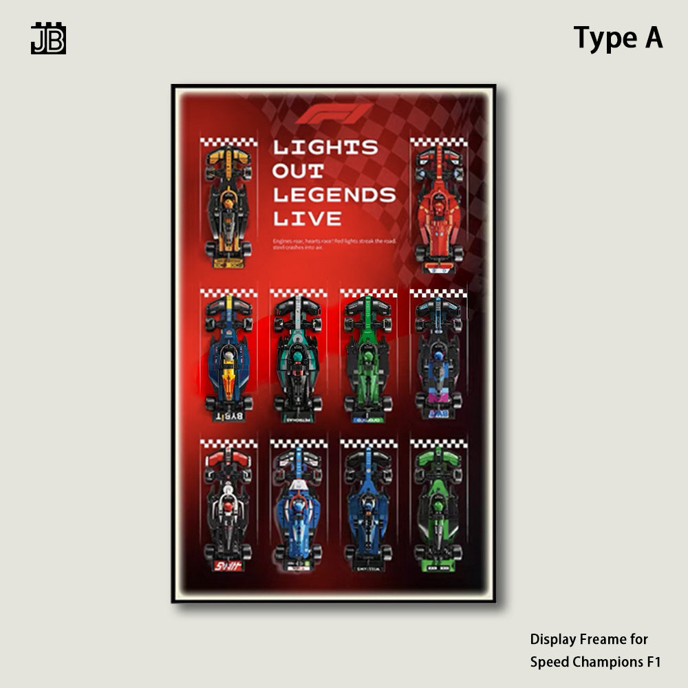 Display Frame For LEGO® Speed Champions F1® Race