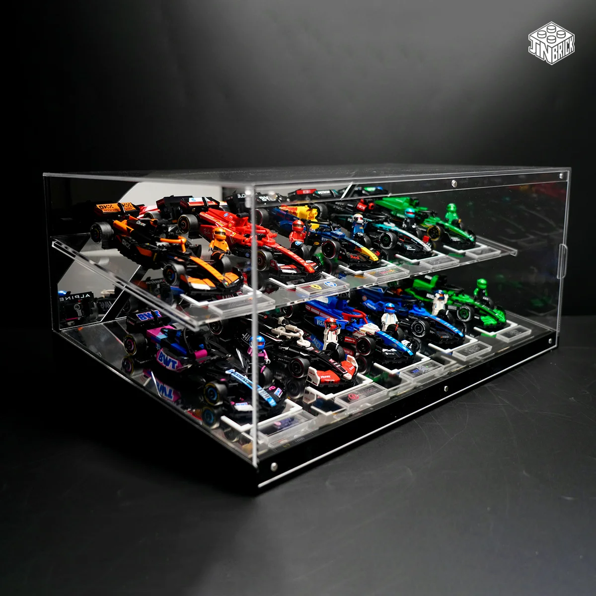 【Premium】Display Acrylic Case For LEGO® Speed Champions 10 F1 cars