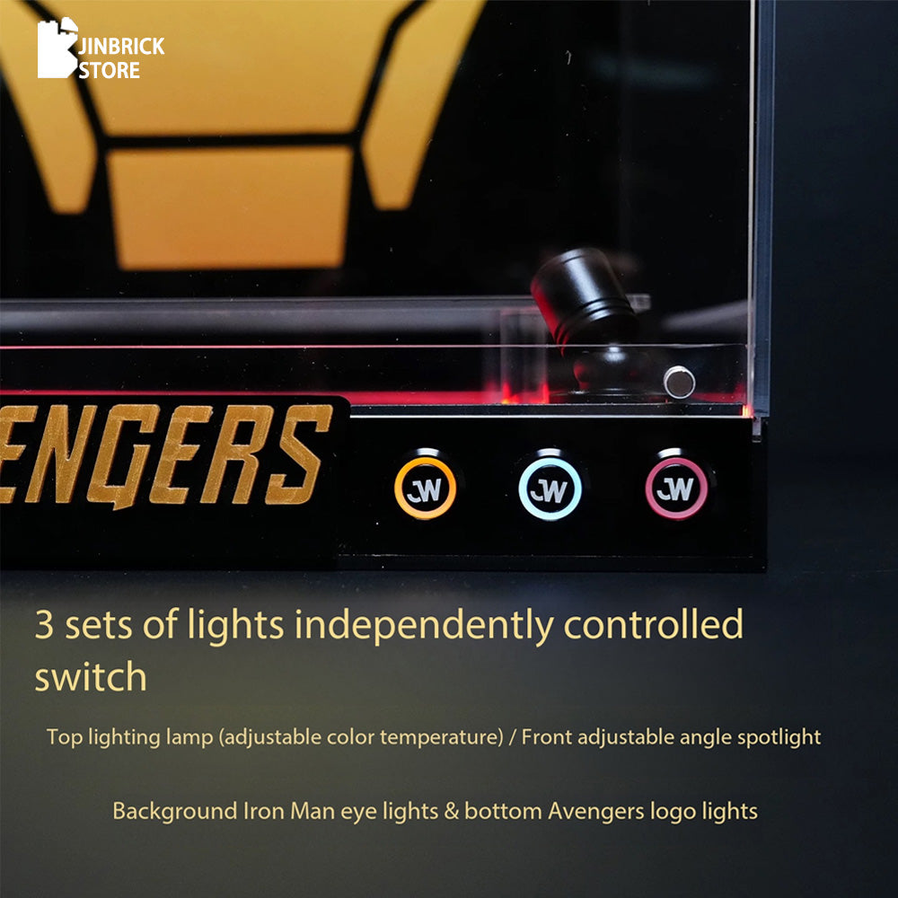 【Premium】LED Display Case for Lego 76344 Iron Man Mark 3 Collectors' Edition