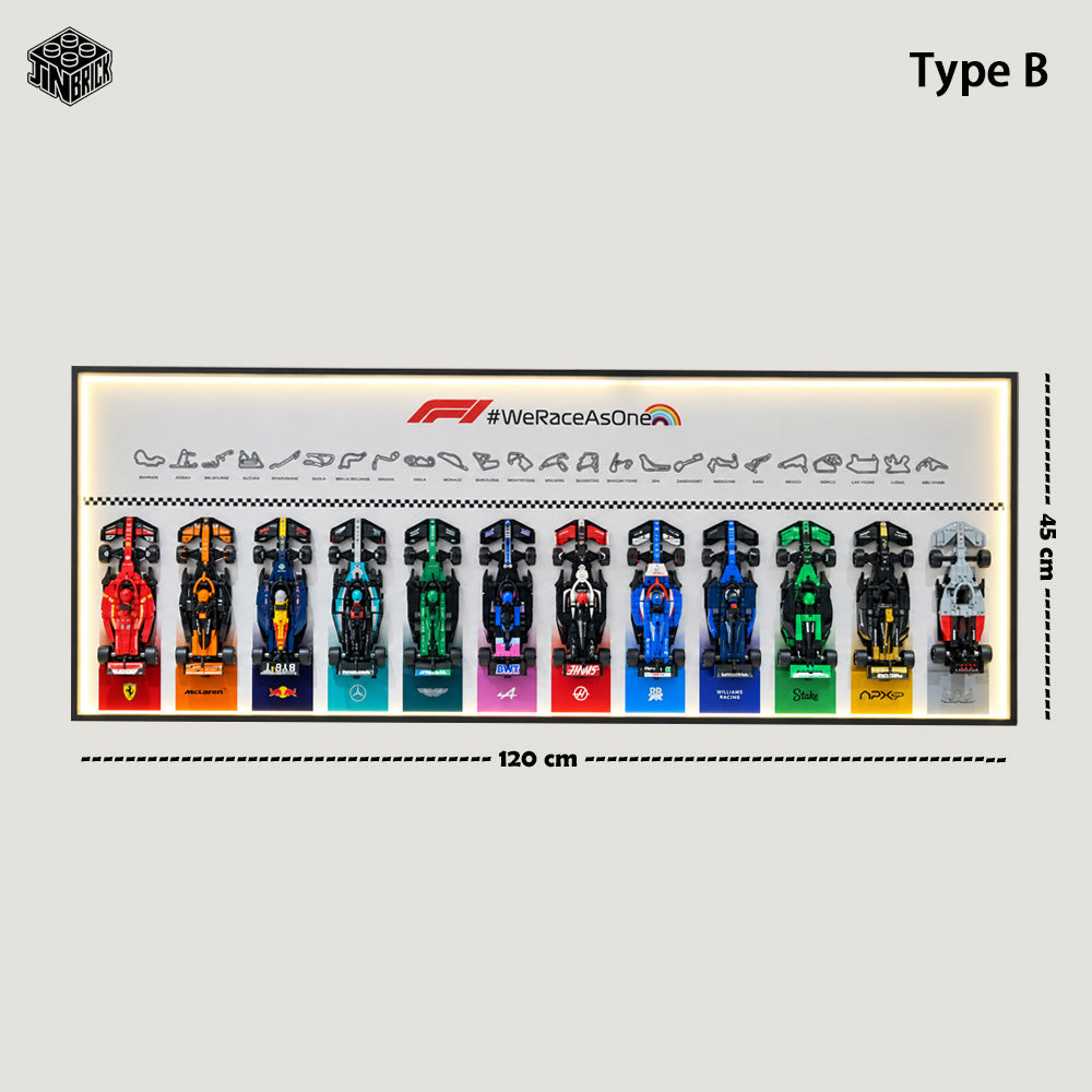 Plus Wall Display Frame For LEGO® Speed Champions F1 11/12 Cars