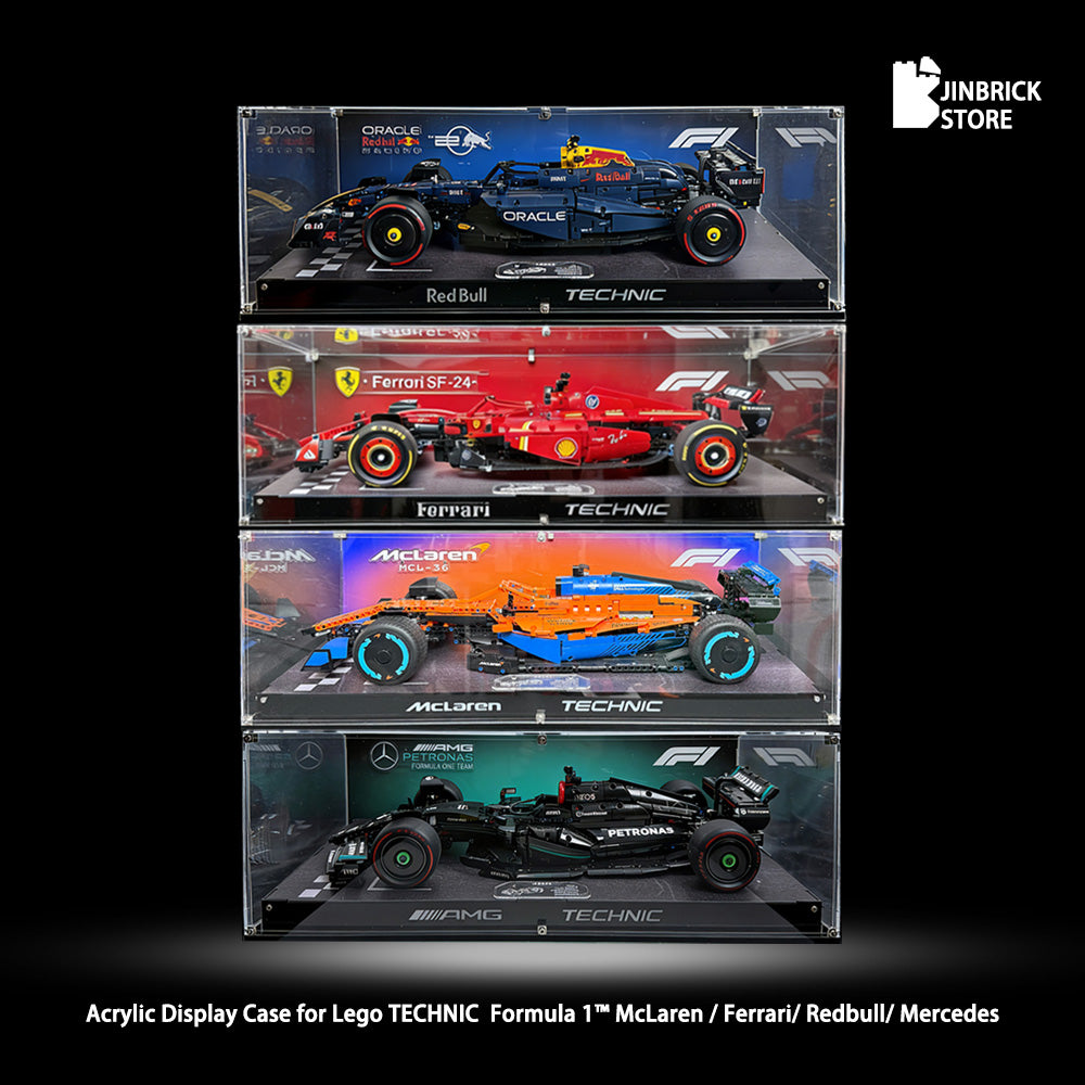 【Premium】Acrylic Display Case for Lego TECHNIC Formula 1™ Mclaren F1 /Ferrari F1 /RedBull F1 /Mercedes F1
