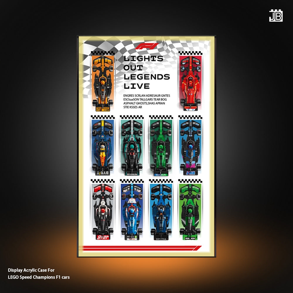 Display Frame For LEGO® Speed Champions F1® Race