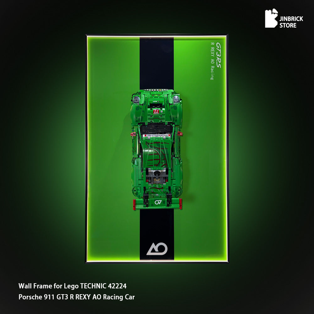Display frame For Lego Technic 42224 Porsche 911 GT3 R REXY AO Racing Car