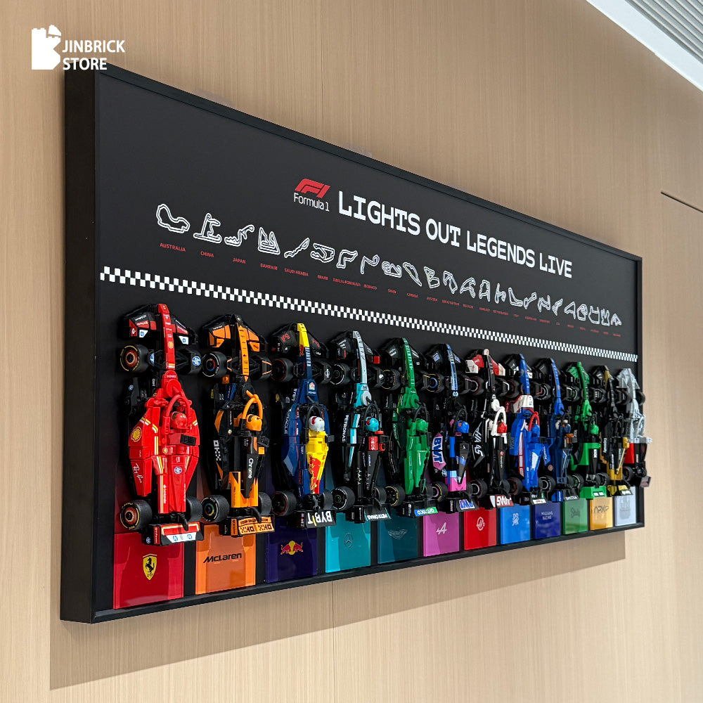 Plus Wall Display Frame For LEGO® Speed Champions F1 11/12 Cars