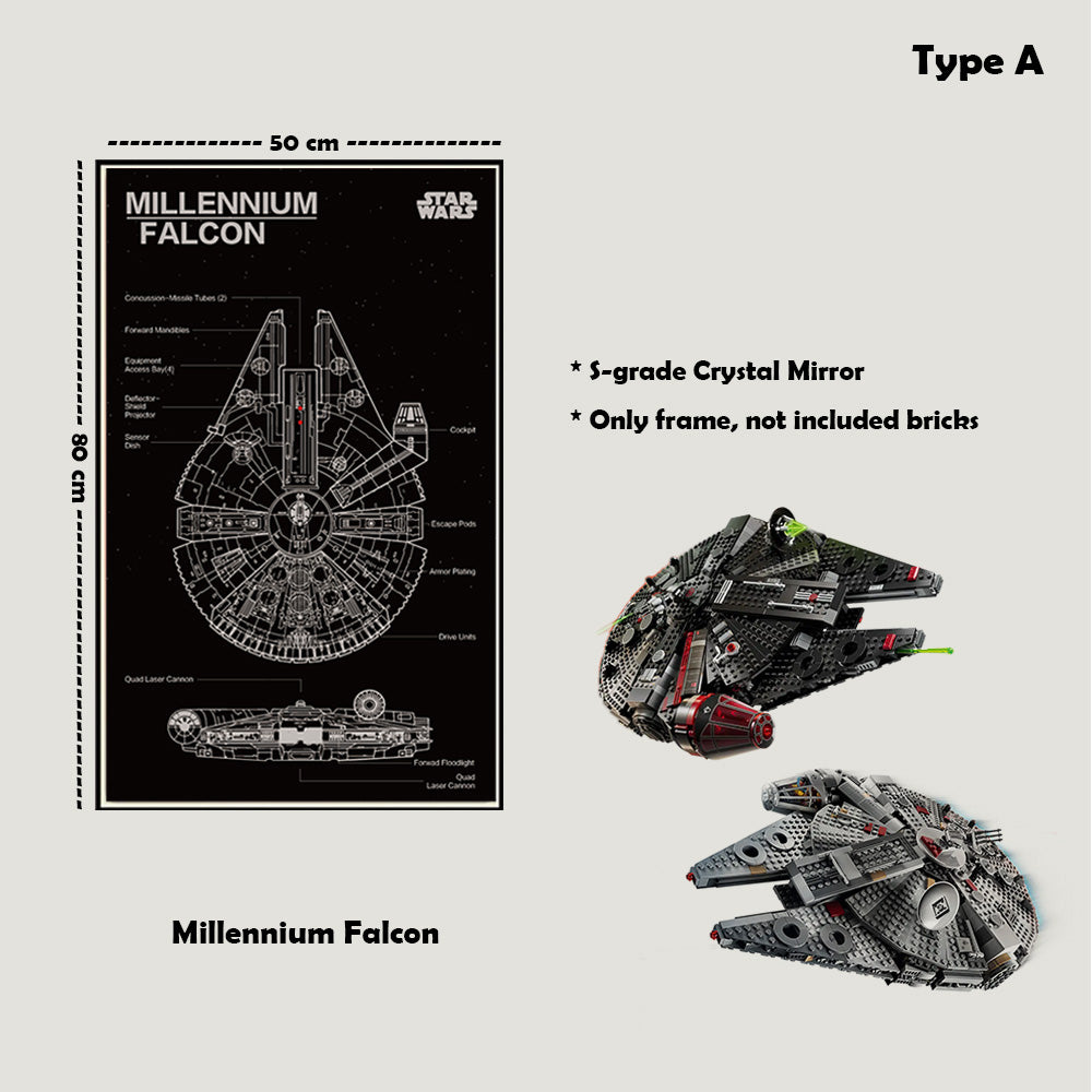 Display Frame For LEGO® Star Wars™ Millennium Falcon™ 75389/75257/75105