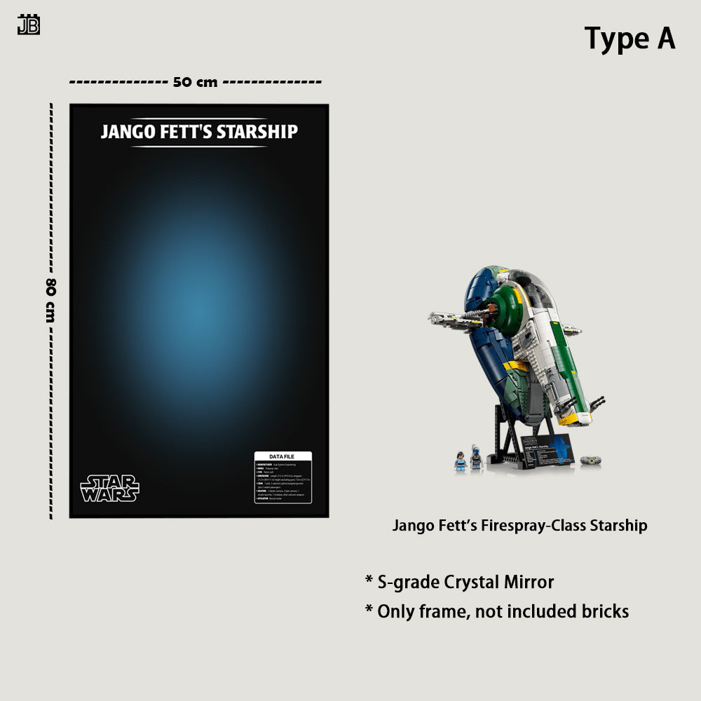 Wall frame for LEGO® Star Wars™ UCS 75409 Jango Fett's Firespray-Class Starship