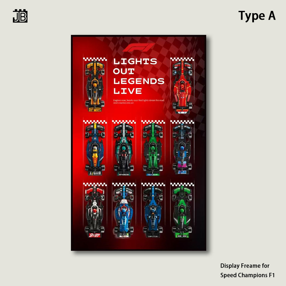 Display Frame For LEGO® Speed Champions F1® Race