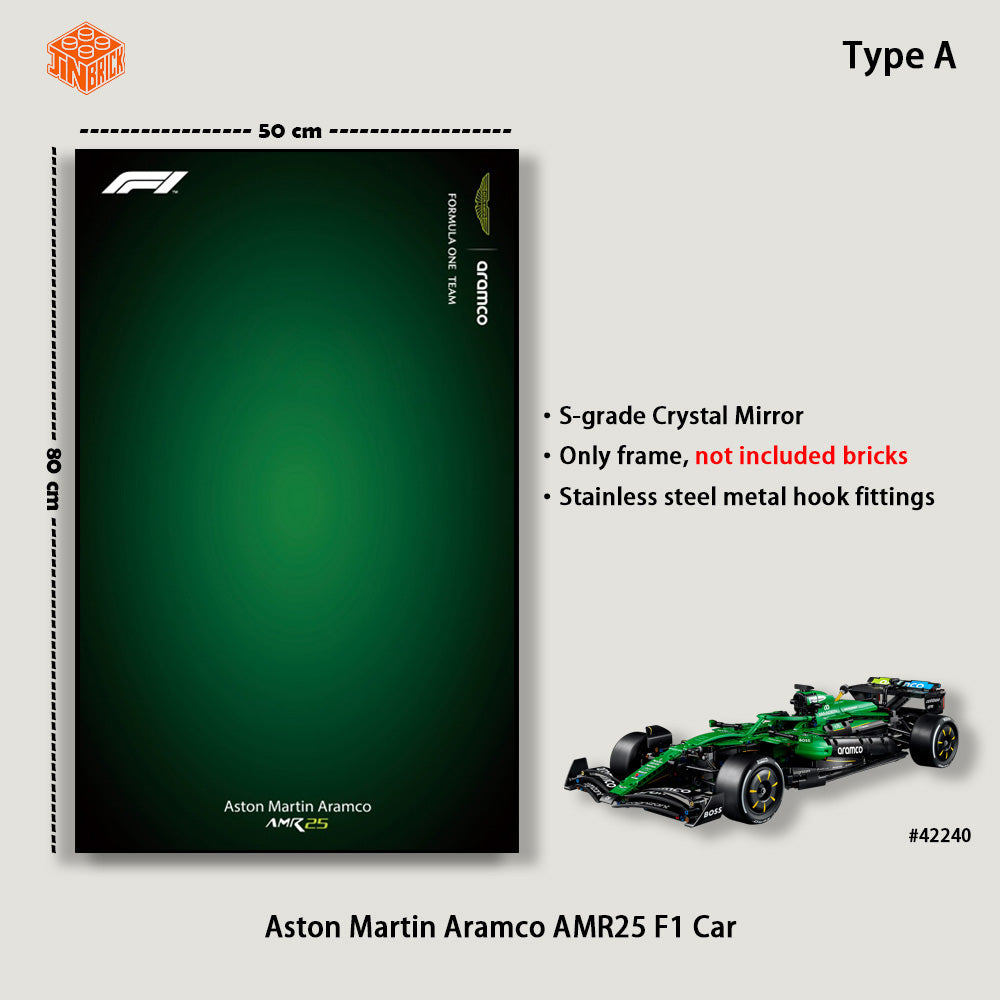 Wall Display for 42240 LEGO® Technic™ Aston Martin Aramco AMR25 F1® Car