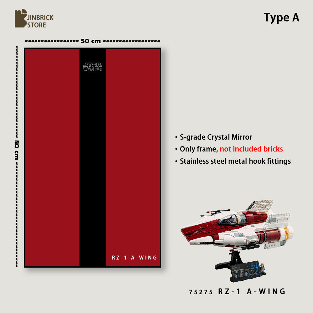 Display frame For LEGO® UCS Star Wars™ 75275 RZ-1 A-wing Starfighter™