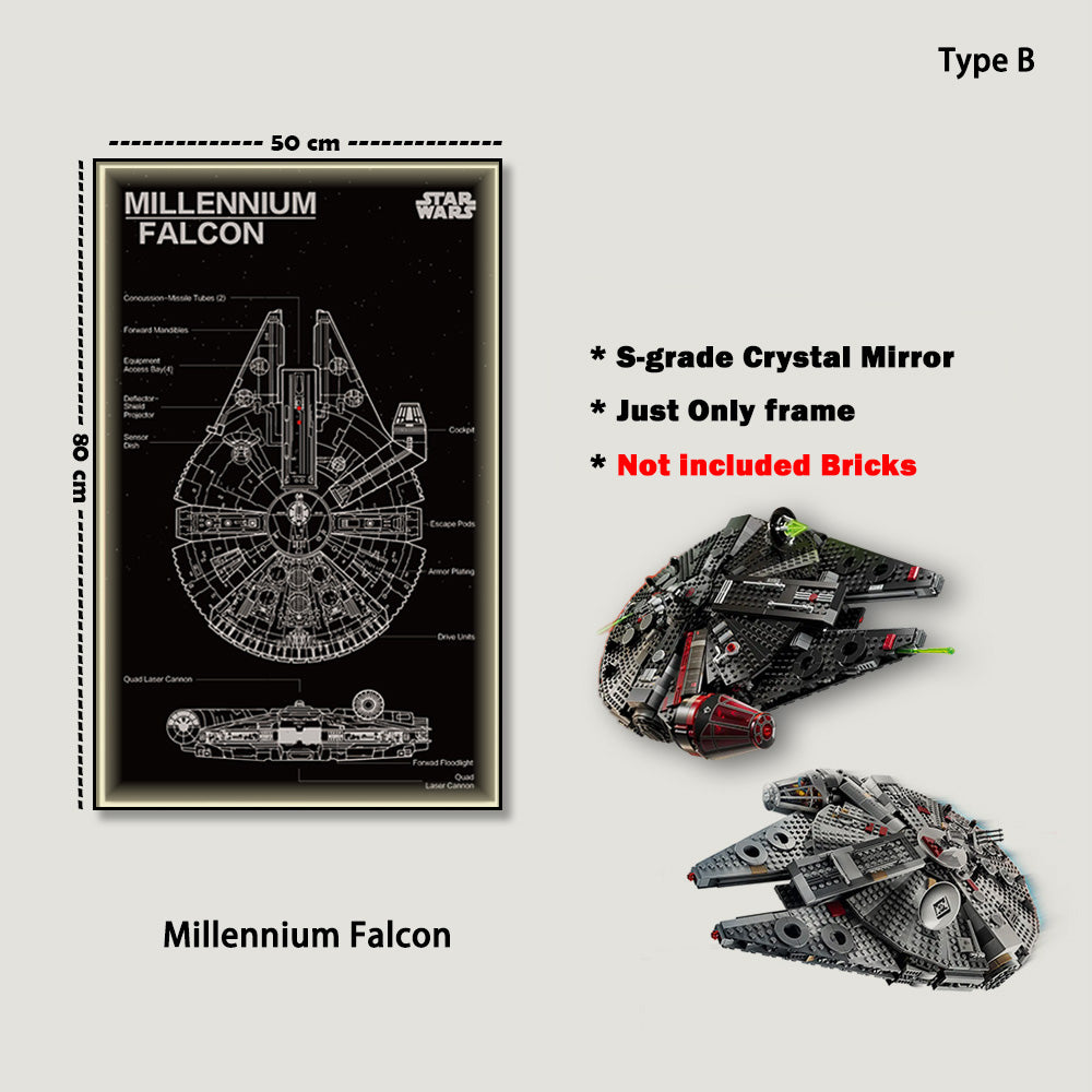 Display Frame For LEGO® Star Wars™ Millennium Falcon™ 75389/75257/75105