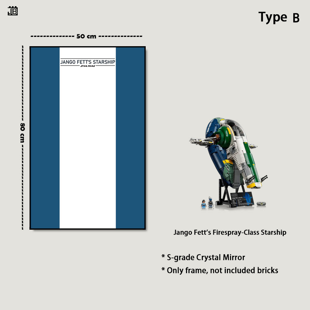 Wall frame for LEGO® Star Wars™ UCS 75409 Jango Fett's Firespray-Class Starship