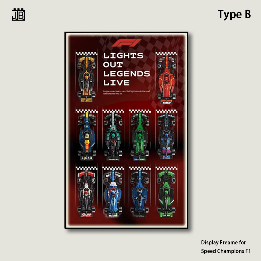 Display Frame For LEGO® Speed Champions F1® Race