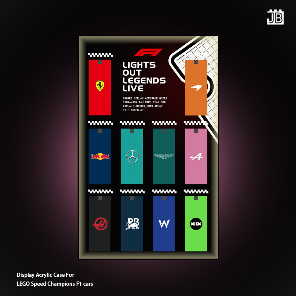 Display Frame For LEGO® Speed Champions F1® Race