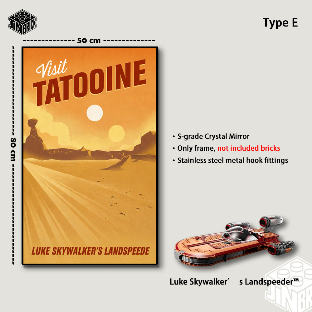 Display Wall frame For LEGO® UCS 75341 Star Wars™ Luke Skywalker’s Landspeeder™