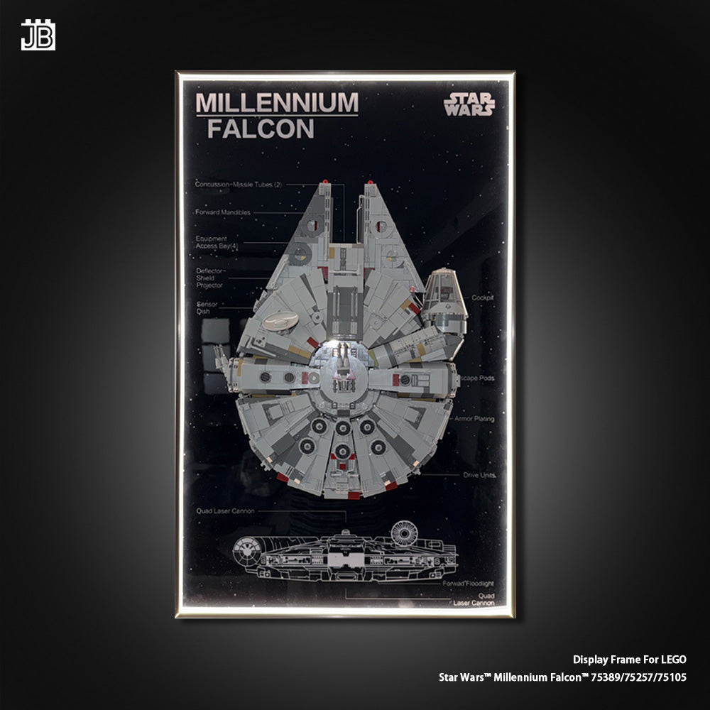 Display Frame For LEGO® Star Wars™ Millennium Falcon™ 75389/75257/75105