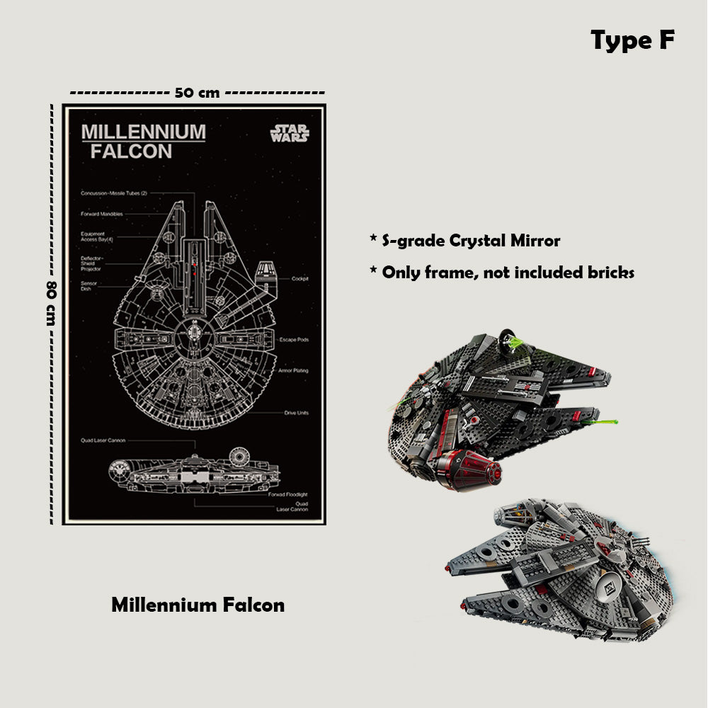 Display Frame For LEGO® Star Wars™ Millennium Falcon™ 75389/75257/75105