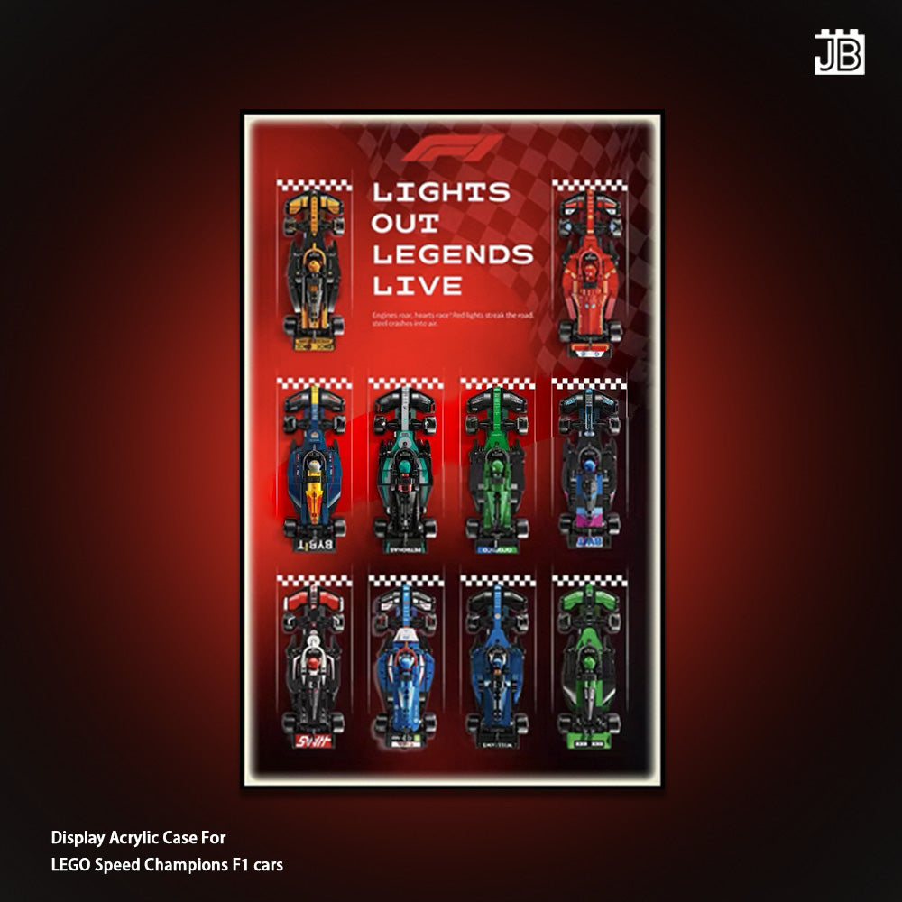 Display Frame For LEGO® Speed Champions F1® Race