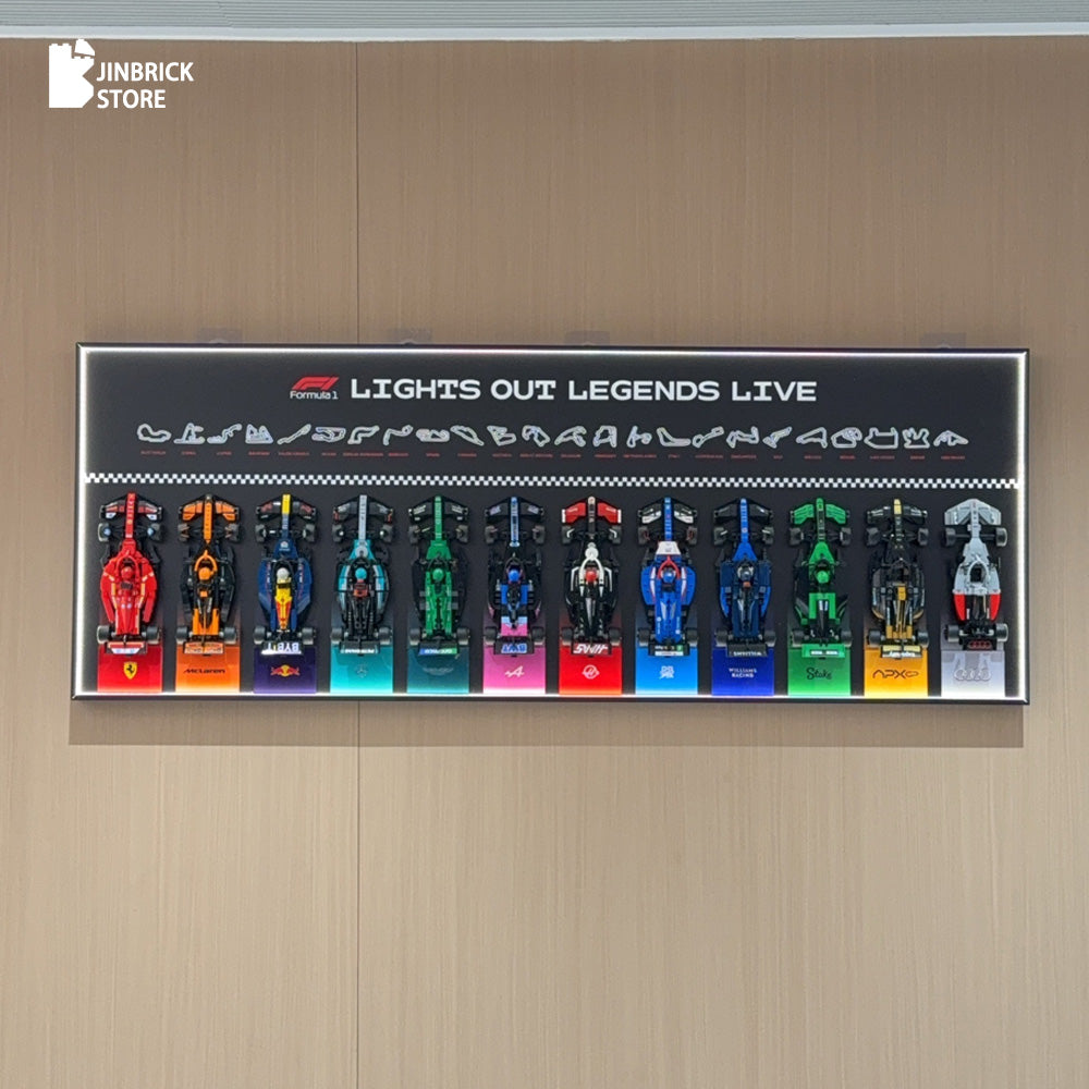 Plus Wall Display Frame For LEGO® Speed Champions F1 11/12 Cars