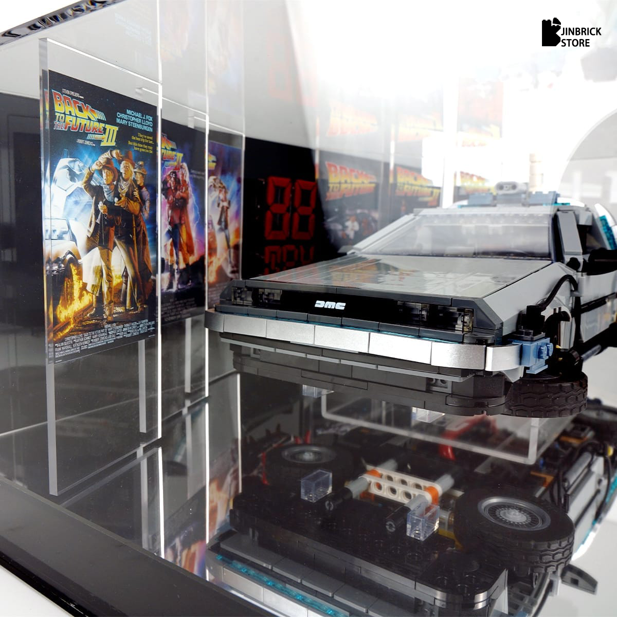 【Premium】Display Case for LEGO 10300 Back to the Future Time Machine