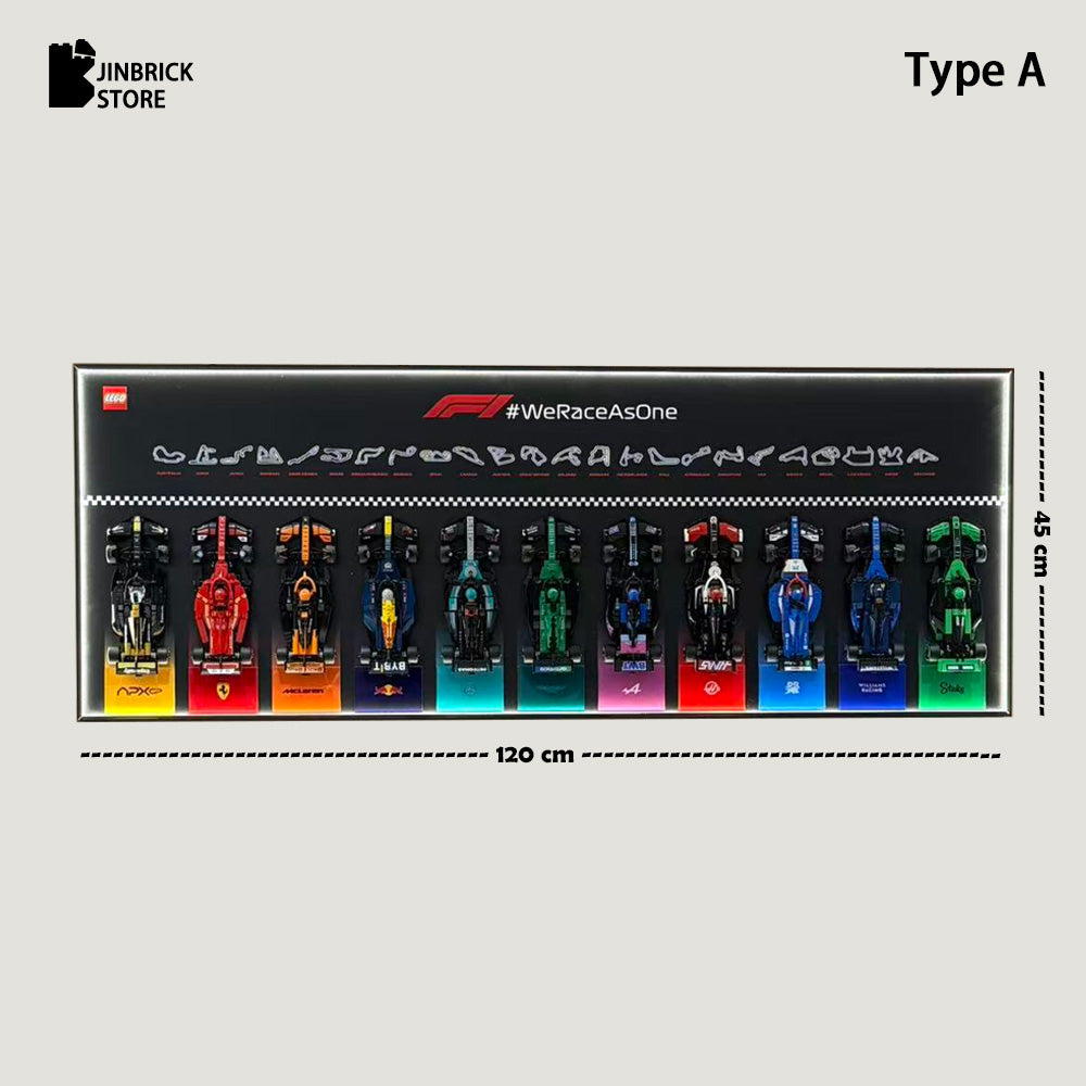 Plus Wall Display Frame For LEGO® Speed Champions F1 11/12 Cars