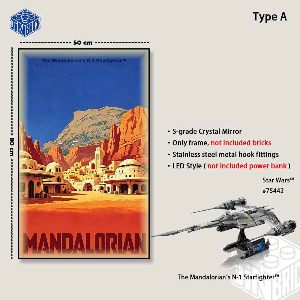 Wallframe For UCS LEGO Star Wars™ 75442 The Mandalorian's N-1 Starfighter™