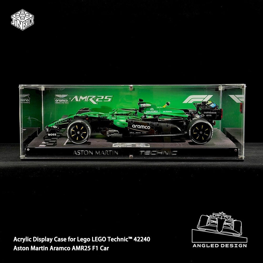 Acrylic Display Case for Lego LEGO Technic™ 42240 Aston Martin Aramco AMR25 F1 Car
