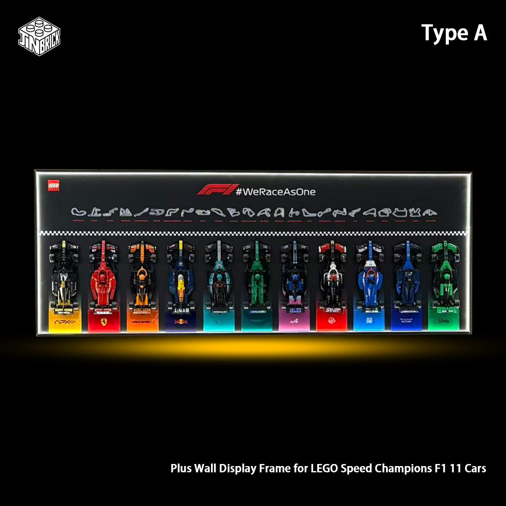Plus Wall Display Frame For LEGO® Speed Champions F1 11/12 Cars