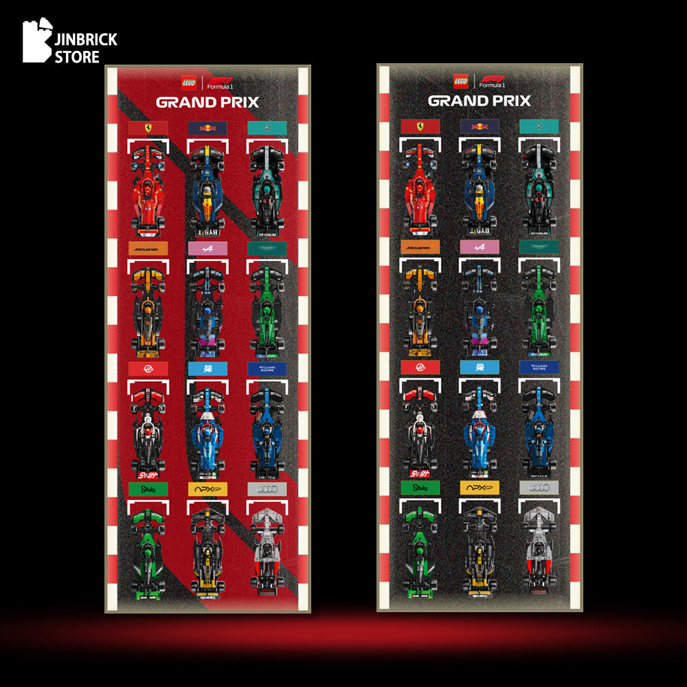 Vertical Wall frame For LEGO® Speed Champions F1 12 Cars