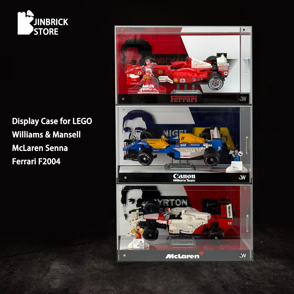 Display Case for LEGO  10353 Williams Mansell & 10330 McLaren Senna & 11375 Ferrari F2004