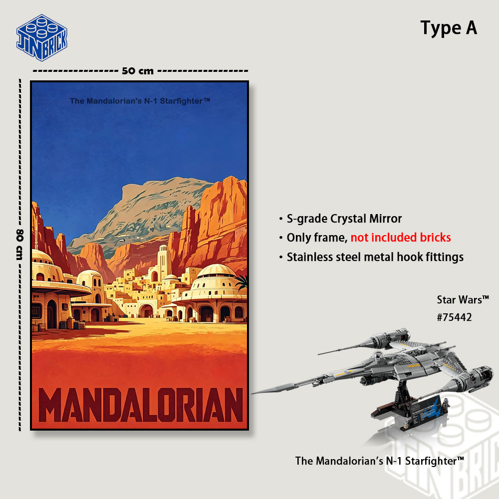 Wallframe For UCS LEGO Star Wars™ 75442 The Mandalorian's N-1 Starfighter™