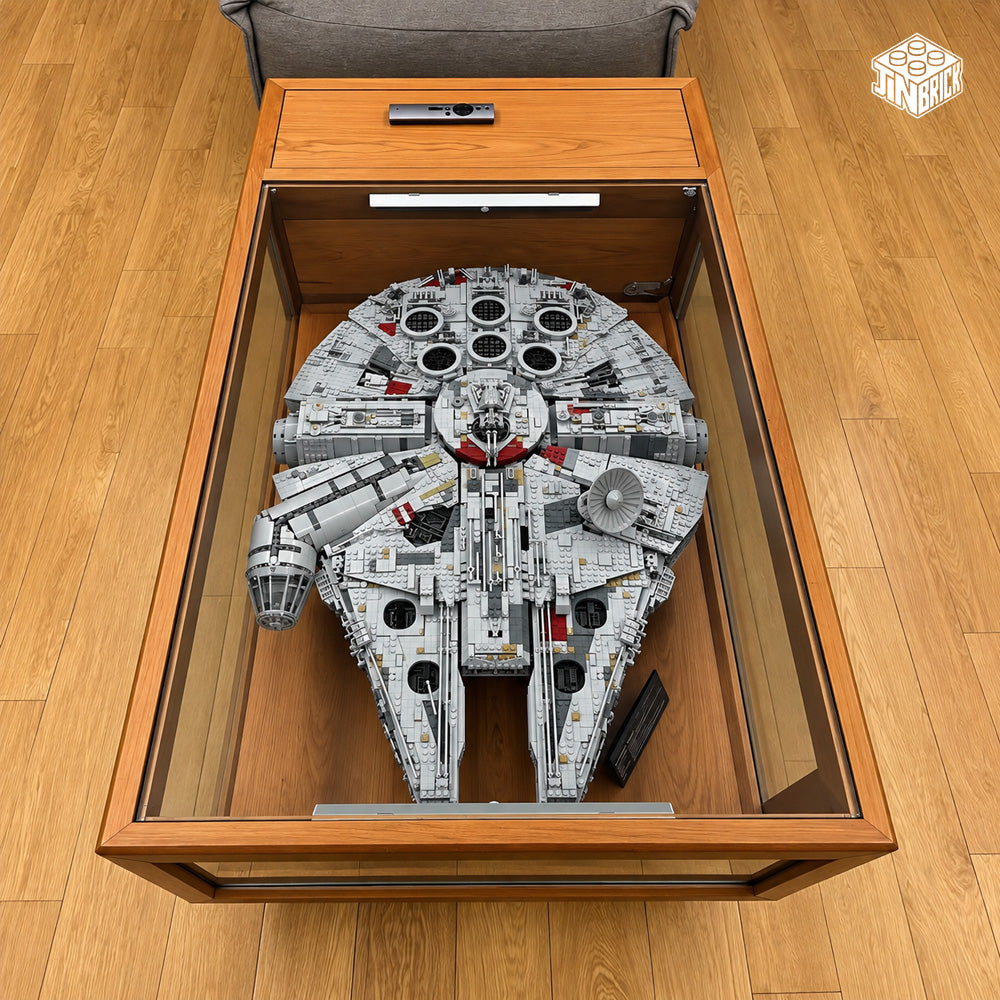 Premium Wooden Display Table for LEGO® 75192 Millennium FalconWooden