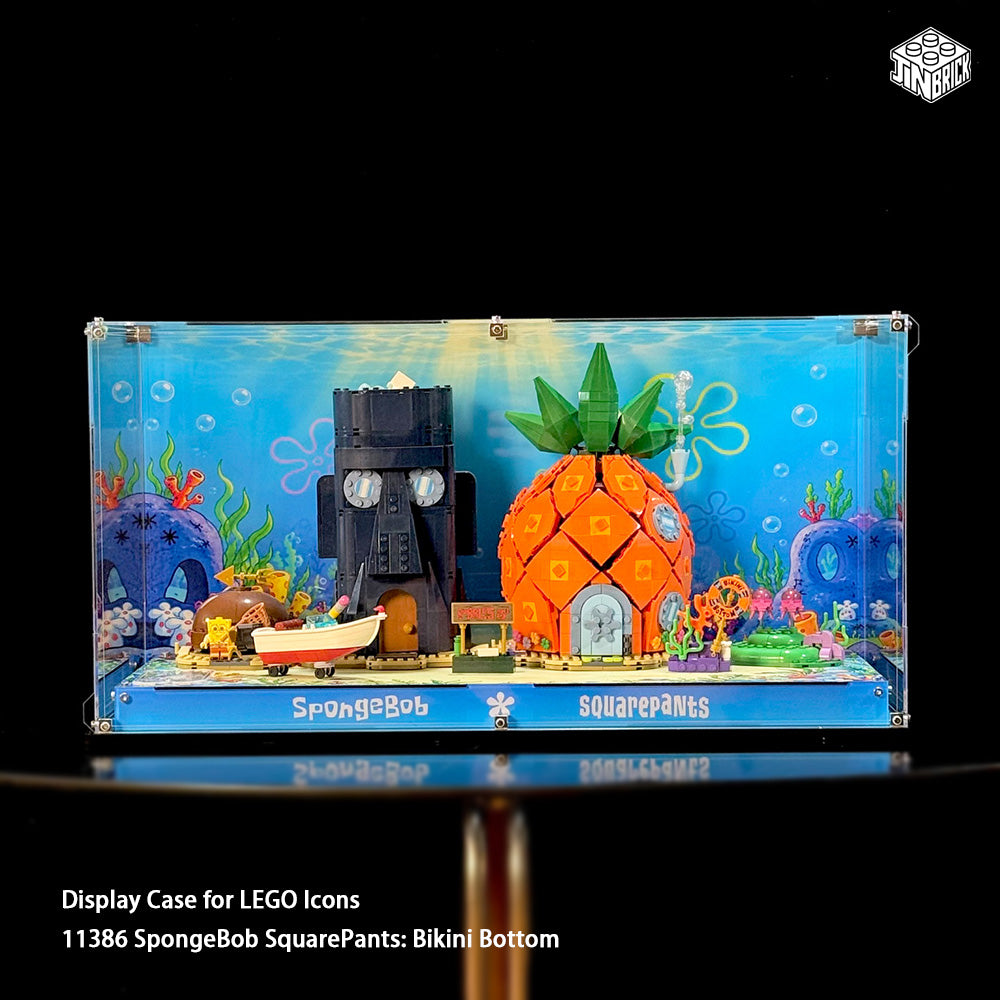 Acrylic Display Case for LEGO Icons 11386 SpongeBob SquarePants: Bikini Bottom