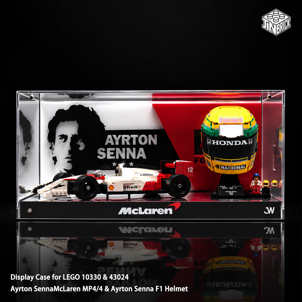 【Premium】 Display Case for LEGO 10330 McLaren MP4/4 & 43024 F1 Helmet