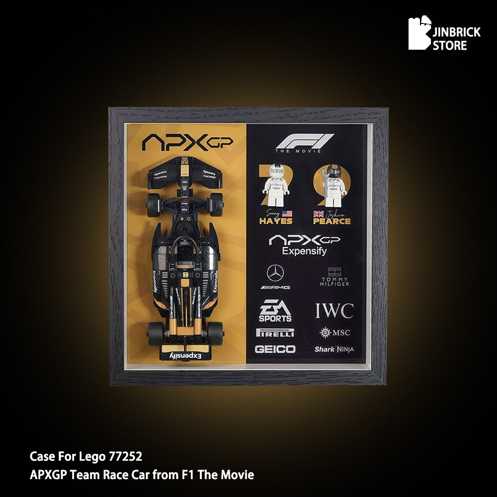Display Case For Lego 77252 APXGP Team Race Car from F1 The Movie
