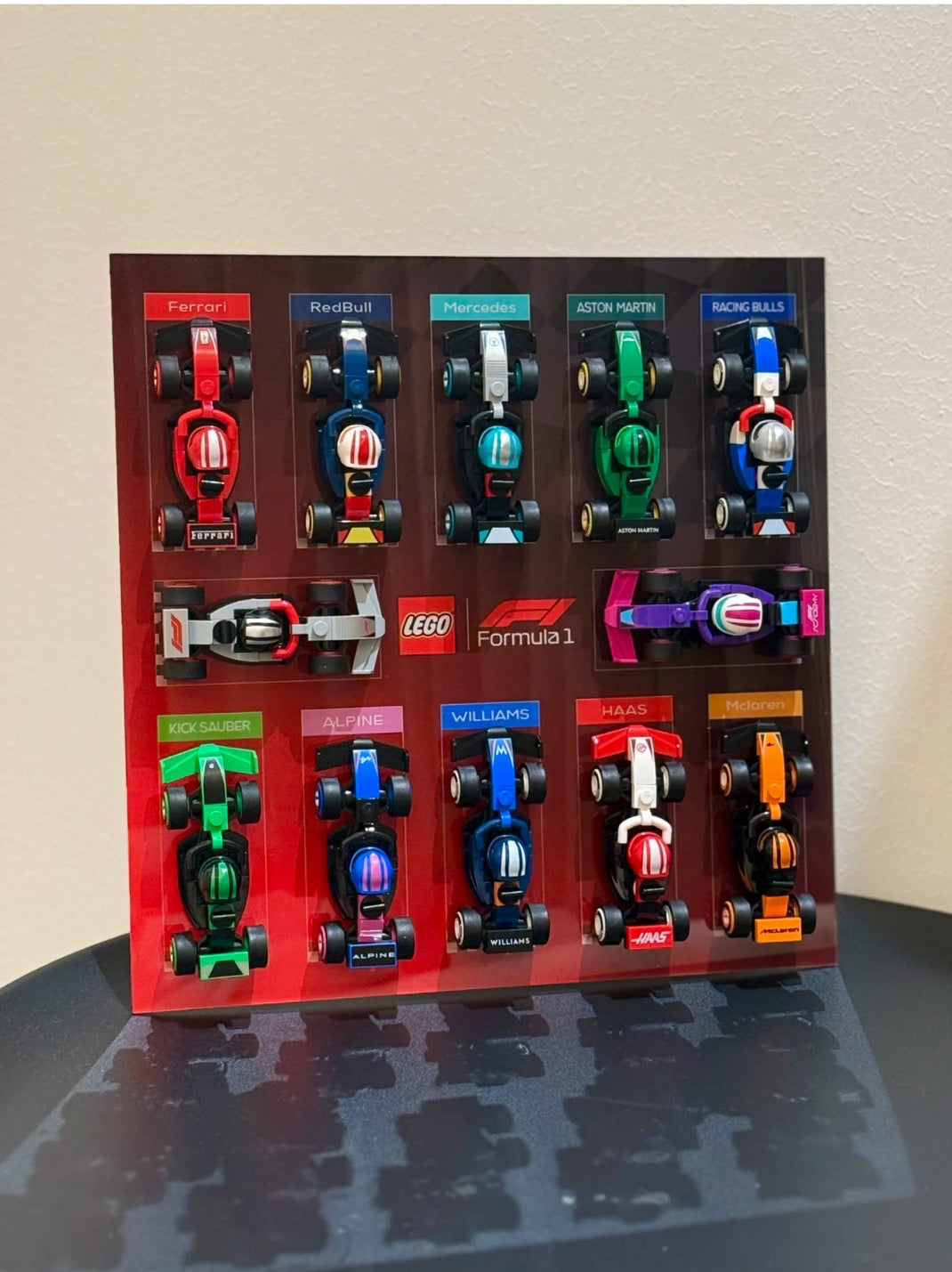 Display Case For  LEGO® 71049 F1® Collectible Race Cars