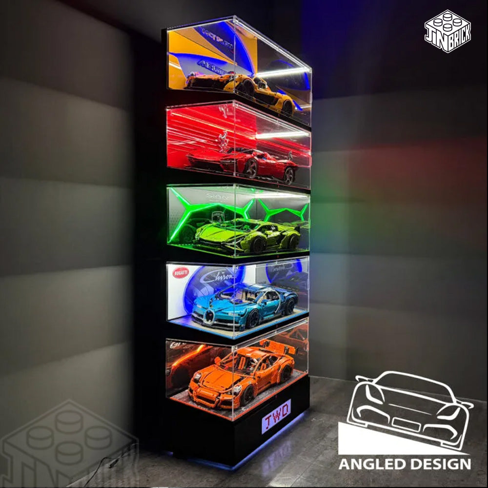 【Premium】LED Display Case for LEGO TECHNIC Cars