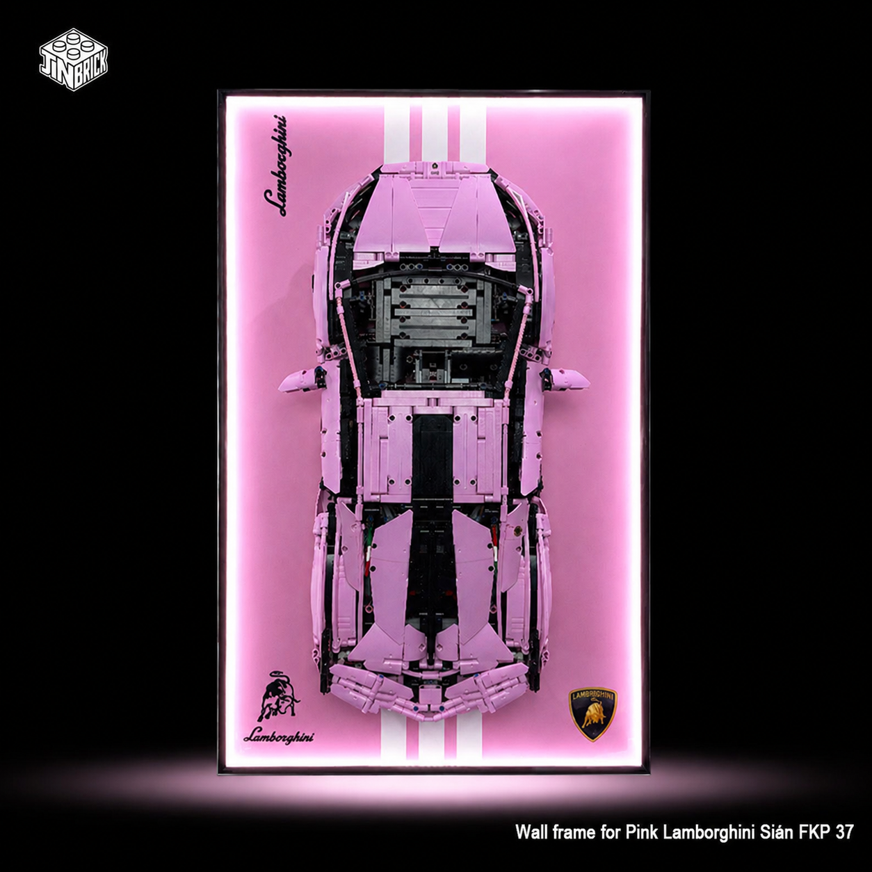Wall frame for Pink Lamborghini Sián FKP 37