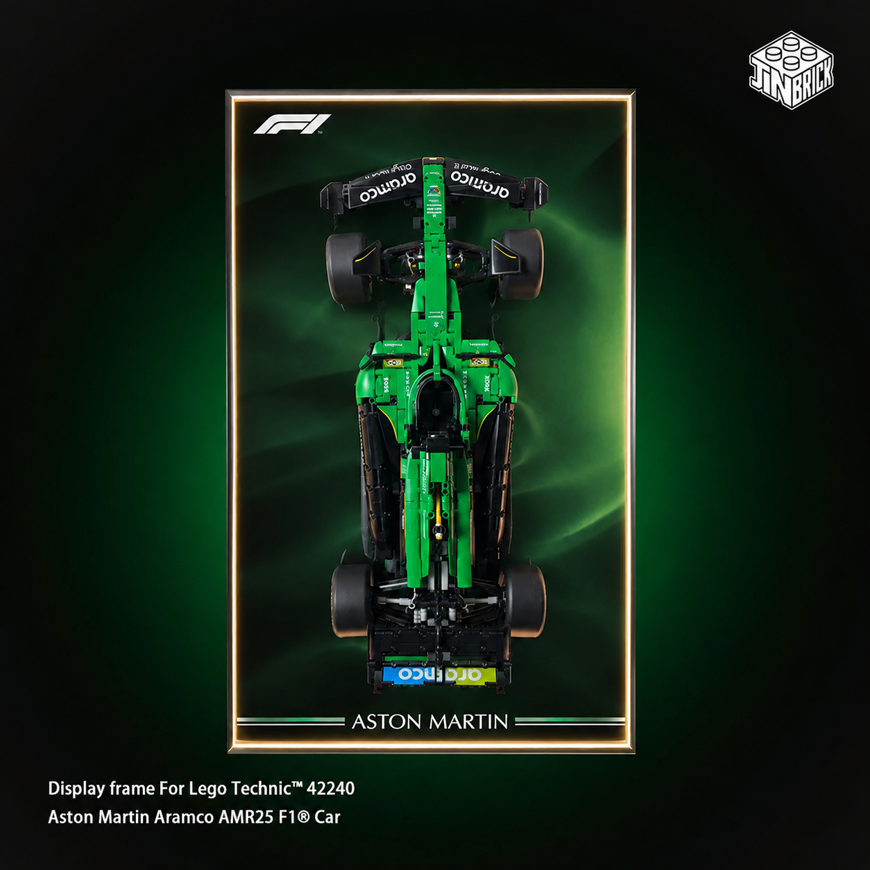 Wall Display for 42240 LEGO® Technic™ Aston Martin Aramco AMR25 F1® Car