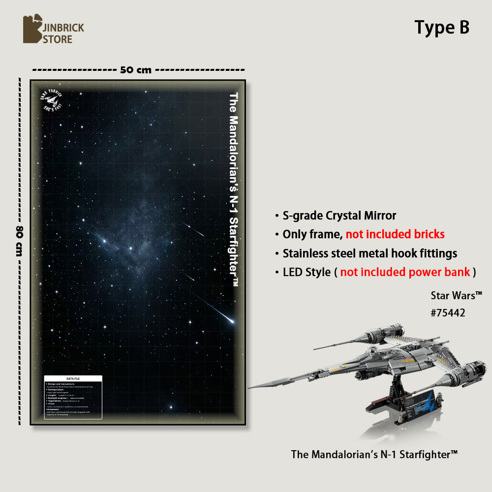 Wallframe For UCS LEGO Star Wars™ 75442 The Mandalorian's N-1 Starfighter™