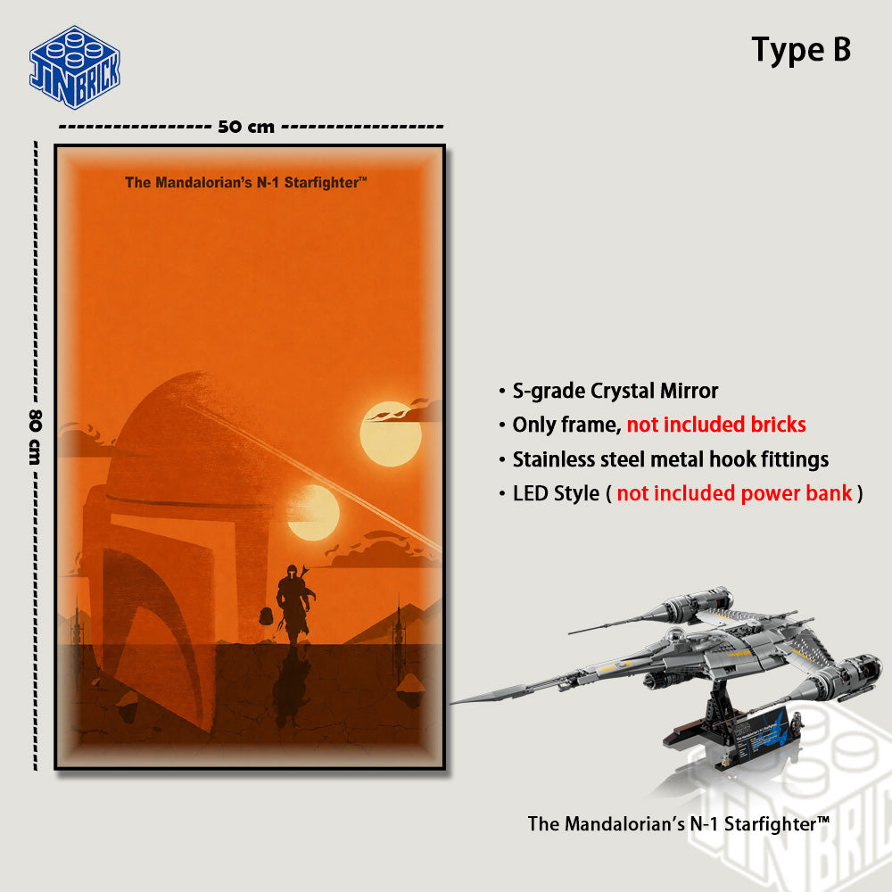 Wallframe For UCS LEGO Star Wars™ 75442 The Mandalorian's N-1 Starfighter™