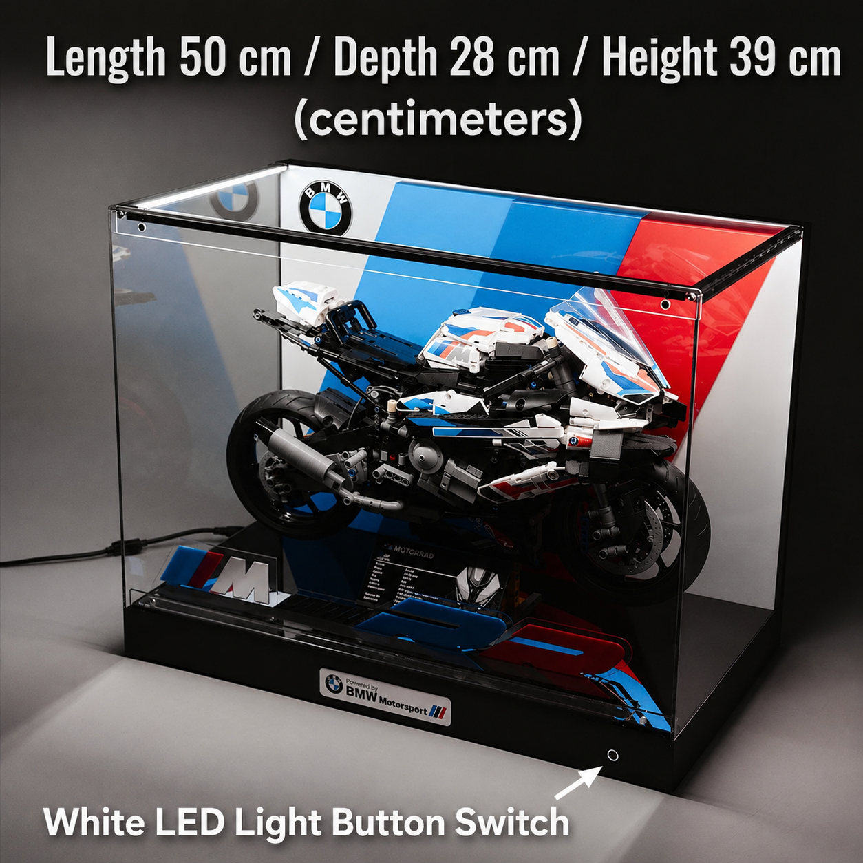Premium】LED Display Case For LEGO 42159 Yamaha / 42202 Ducati